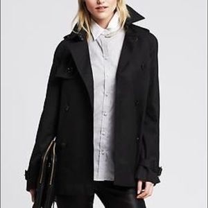 Banana Republic Black Swing Trench